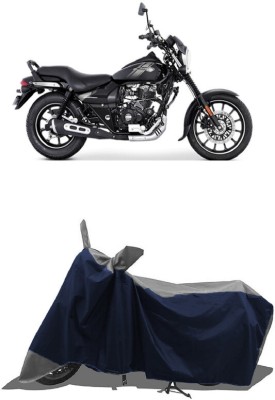 SUGASHRI Waterproof Two Wheeler Cover for Bajaj(Avenger 160 Street, Grey, Blue)