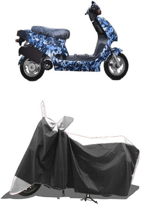 SUGASHRI Waterproof Two Wheeler Cover for Hero(Electric AXLHE-20, White, Black)