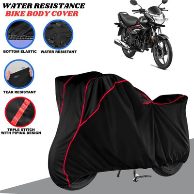 SRP PRODUCT Waterproof Two Wheeler Cover for Honda(Shine, Black, Red)