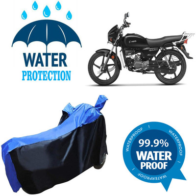 RTS COLLECTIONS Waterproof Two Wheeler Cover for Hero(Splendor Plus, Multicolor)