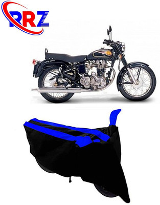 RRZ Waterproof Two Wheeler Cover for Royal Enfield(Twin spark, Black, Blue)