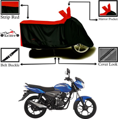 Aveek Two Wheeler Cover for Bajaj(Discover, Red, Black)