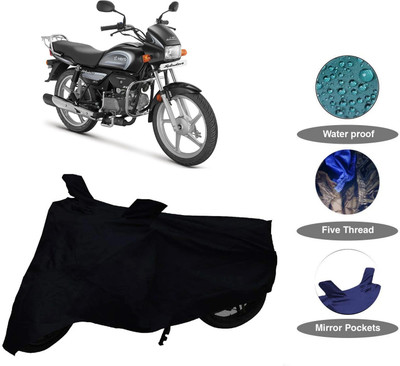 SK AUTO Waterproof Two Wheeler Cover for Hero(Splendor, Black)