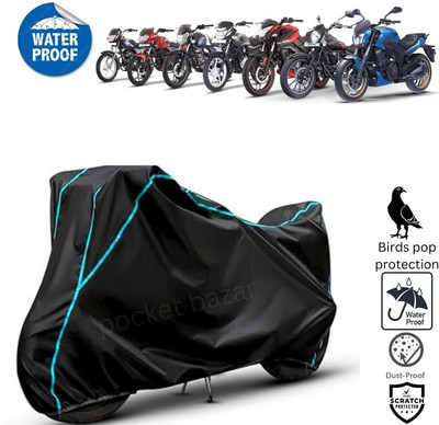 pocket bazar Waterproof Two Wheeler Cover for Bajaj(Dominar, Black)