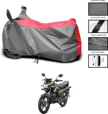 GOSHIV-car and bike accessories Two Wheeler Cover for Honda(CB Shine SP, Grey, Red)