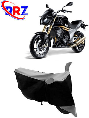 RRZ Waterproof Two Wheeler Cover for Mahindra(Mojo, Black, Grey)