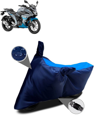 DeepShakshi AUTOMOTIVE Two Wheeler Cover for Yamaha(Fazer 25 BS6, Blue, Black)