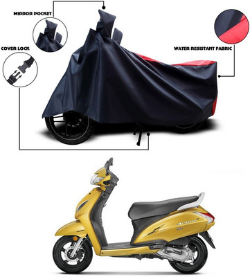 SEBONGO Waterproof Two Wheeler Cover for Honda(Activa 6G, Red, Black)