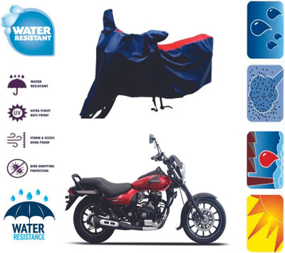 RTS COLLECTIONS Waterproof Two Wheeler Cover for Bajaj(Avenger 180 Street, Red, Blue)