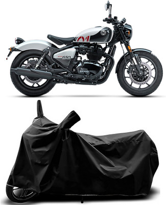 BbcMart Waterproof Two Wheeler Cover for Royal Enfield(Classic Gunmetal BS6, Black)