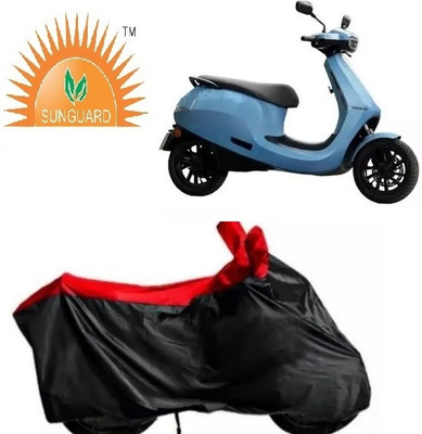 Sunguard Waterproof Two Wheeler Cover for Ola(SS, Red, Black)