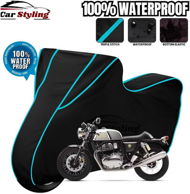 Car Styling Waterproof Two Wheeler Cover for Royal Enfield(650GT, Silver, Red)