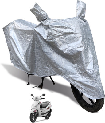Euro Care Waterproof Two Wheeler Cover for TVS(Wego, Silver)