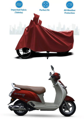 RAQTRO Two Wheeler Cover for Suzuki(New Access 125, Maroon)