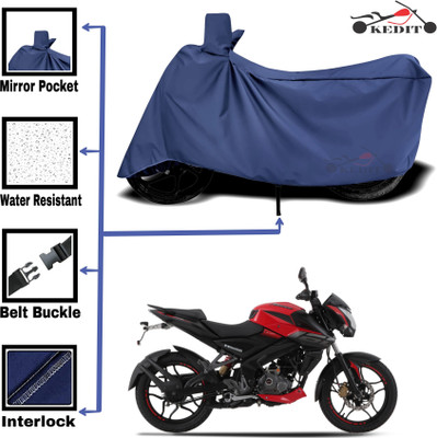 KEDIT Two Wheeler Cover for Bajaj(Pulsar NS-160 BS6, Blue)