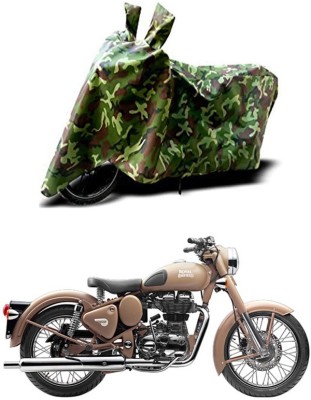 EGAL Waterproof Two Wheeler Cover for Royal Enfield(Classic Desert Storm, Green)