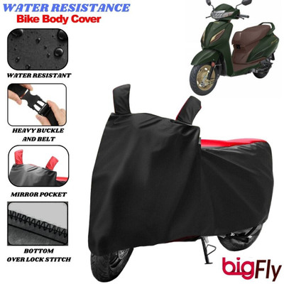 BigFly Two Wheeler Cover for Honda(Aviator, Black, Red)