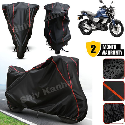 Shiv Kanha Waterproof Two Wheeler Cover for Yamaha(FZ, Black, Red)