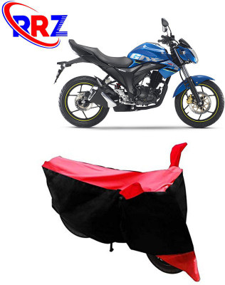 RRZ Waterproof Two Wheeler Cover for Suzuki(Gixxer 250, Black, Red)