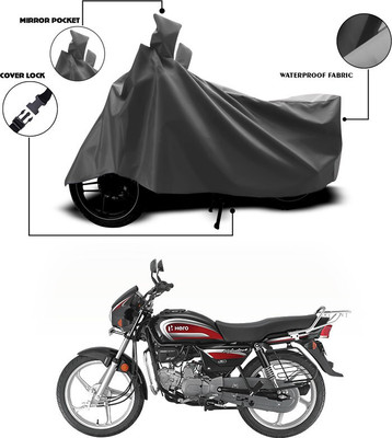 ANTHUB Waterproof Two Wheeler Cover for Hero(Splendor Plus, Grey)
