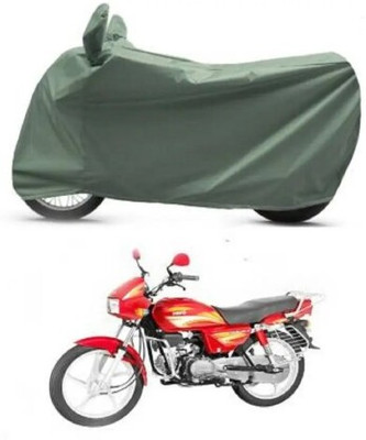 Tritika Waterproof Two Wheeler Cover for Hero(Splendor Plus, Grey)