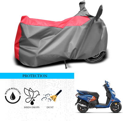 SnehaSales Waterproof Two Wheeler Cover for Hero(Pleasure+ 110, Grey, Red)