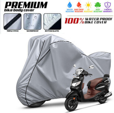 pocket bazar Waterproof Two Wheeler Cover for Hero(Pleasure, Silver)