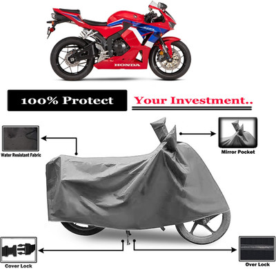 Amexride Two Wheeler Cover for Honda(CBR 600 RR, Grey)