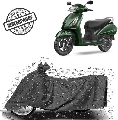 ROYAL AUTO MART Waterproof Two Wheeler Cover for TVS(Jupiter 125, Grey)