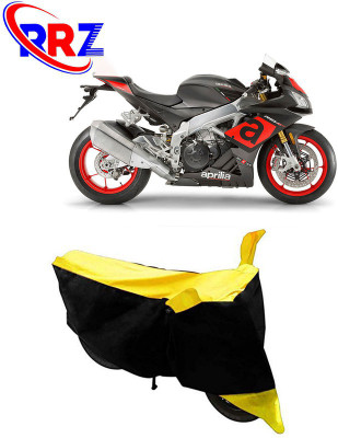 RRZ Waterproof Two Wheeler Cover for Aprilia(RSV4, Black, Yellow)
