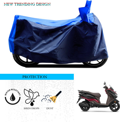 ANTHUB Waterproof Two Wheeler Cover for Suzuki(Burgman Street, Black, Blue)