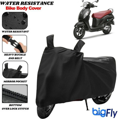 BigFly Two Wheeler Cover for Suzuki(New Access 125, Black)