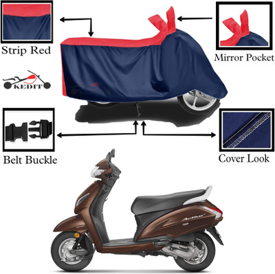 KEDIT Two Wheeler Cover for Honda(Activa 4G, Red, Blue)