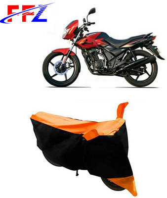 FFZ Waterproof Two Wheeler Cover for TVS(Flame 125, Black, Orange)