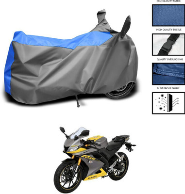 DeepShakshi AUTOMOTIVE Two Wheeler Cover for Yamaha(R15 V3, Grey, Blue)
