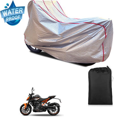 PAGORA Waterproof Two Wheeler Cover for KTM(250 Duke, Silver)