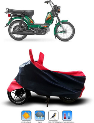 KEDIT Two Wheeler Cover for TVS(XL 100, Red)