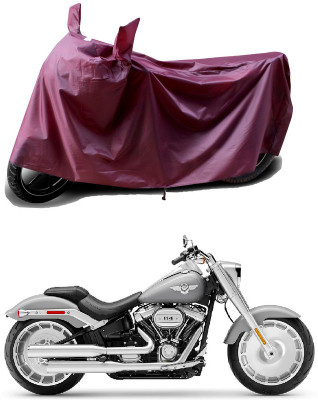 THE REAL ARV Waterproof Two Wheeler Cover for Harley Davidson(Fat Boy, Maroon)