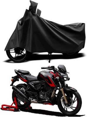 KEDIT Two Wheeler Cover for TVS(Apache RTR 310, Black)