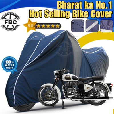 FBC Waterproof Two Wheeler Cover for Royal Enfield(Bullet 350 New, Blue)