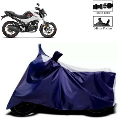MMSSTAR Waterproof Two Wheeler Cover for Hero(Xtreme 160 R, Blue, White)