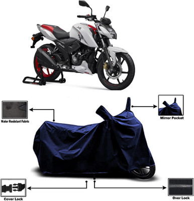 Amexride Two Wheeler Cover for TVS(Apache RTR 160 4V, Blue)