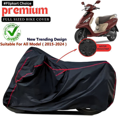 Pagwin Waterproof Two Wheeler Cover for TVS(Scooty Zest 110, Black, Red)