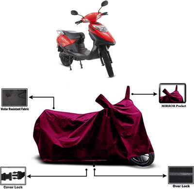 Amexride Two Wheeler Cover for Hero Electric(Electric Flash, Maroon)