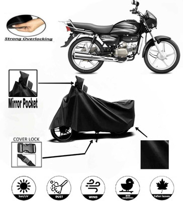 DeepShakshi AUTOMOTIVE Waterproof Two Wheeler Cover for Hero(Splendor Pro, Black)