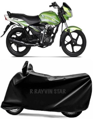 R Rayvin Star Two Wheeler Cover for TVS(Jive, Black)