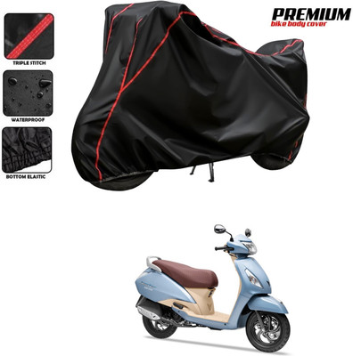 DeepShakshi AUTOMOTIVE Two Wheeler Cover for TVS(Jupiter Grande, Black, Red)