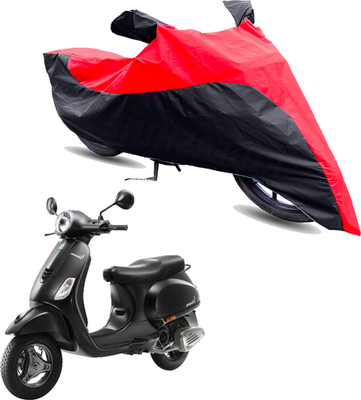 Motodreka Two Wheeler Cover for Piaggio(Vespa, Red, Black)