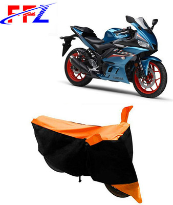 FFZ Waterproof Two Wheeler Cover for Yamaha(YZF R25, Black, Orange)