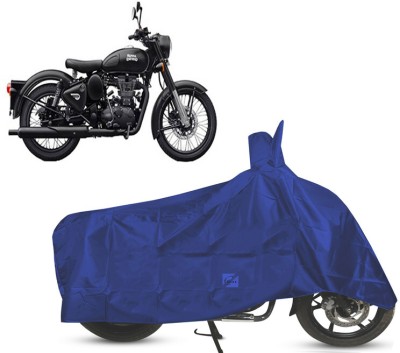 EGAL Waterproof Two Wheeler Cover for Royal Enfield(Classic Stealth Black BS6, Blue)